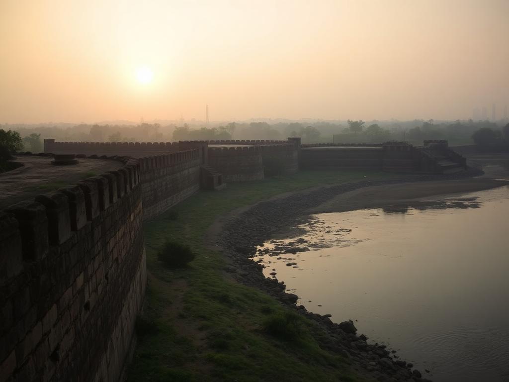 Ramparts of Srirangapatna at dawn